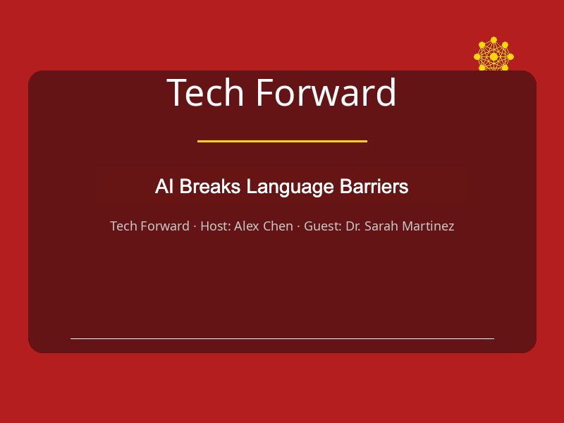 Tech Forward podcast cover in English